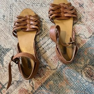 Kimchi Blue Genuine Leather Huarache Sandals - 7
